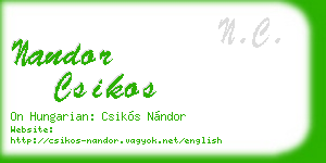 nandor csikos business card